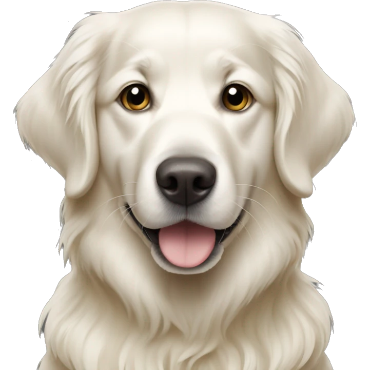 White golden retriever emoji