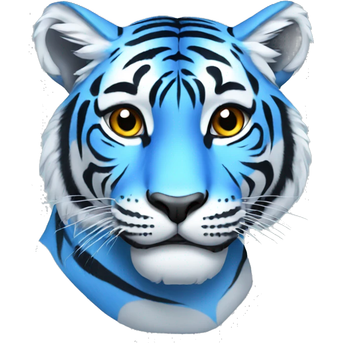 cartoon Blue tiger emoji