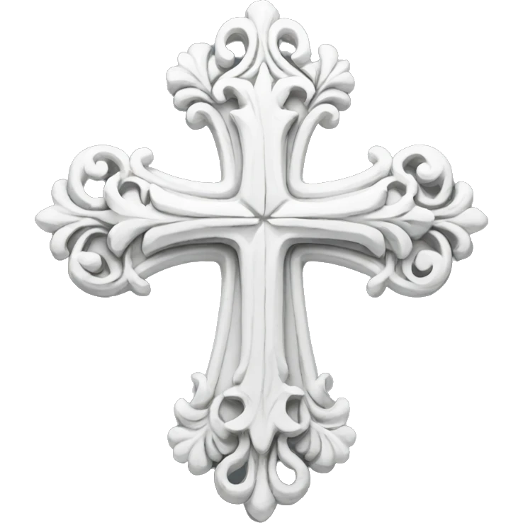 white ornate cross emoji