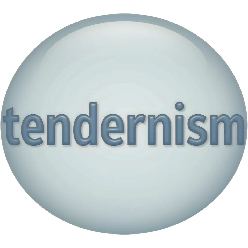bubble letters that say "tendernism" emoji