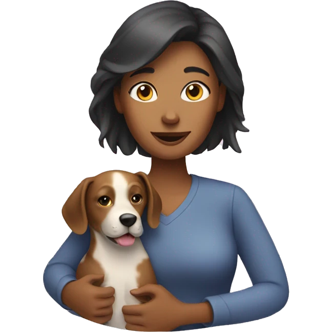 Mom with dog  emoji