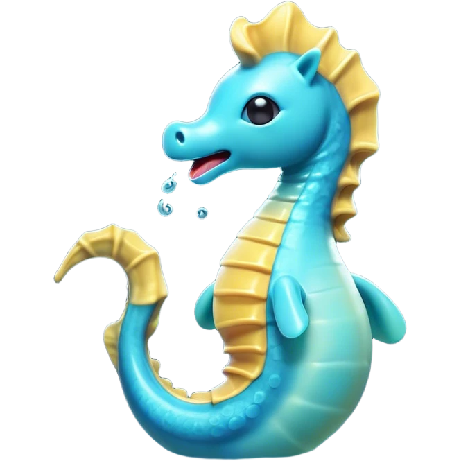 Cinematic Cute Yawning Sea Horse Portrait Emoji, Head tilted slightly with a dramatic, wide-open yawn, showcasing a slender, gracefully curved body with a softly drooping tail and sleepy, half-closed eyes, Simplified yet irresistibly adorable features, highly detailed, glowing with a soft, cozy aquatic glow, high shine, relaxed yet expressive, stylized with a dash of whimsical marine charm, soft glowing outline, capturing the essence of a drowsy yet affectionate sea horse that appears ready to stretch out for a nap! emoji