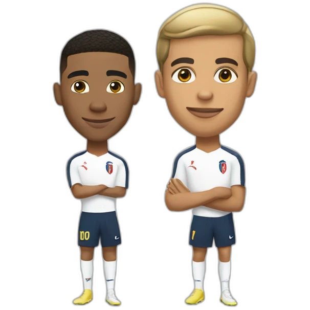 Mbappe embrasse hakimi emoji