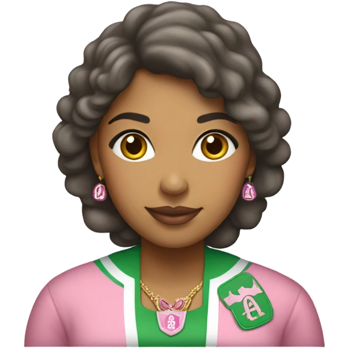 Hispanic woman alpha kappa alpha sorority  emoji