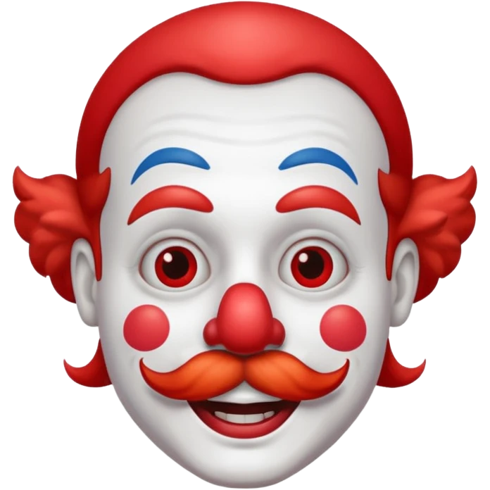 Clown with moustache emoji