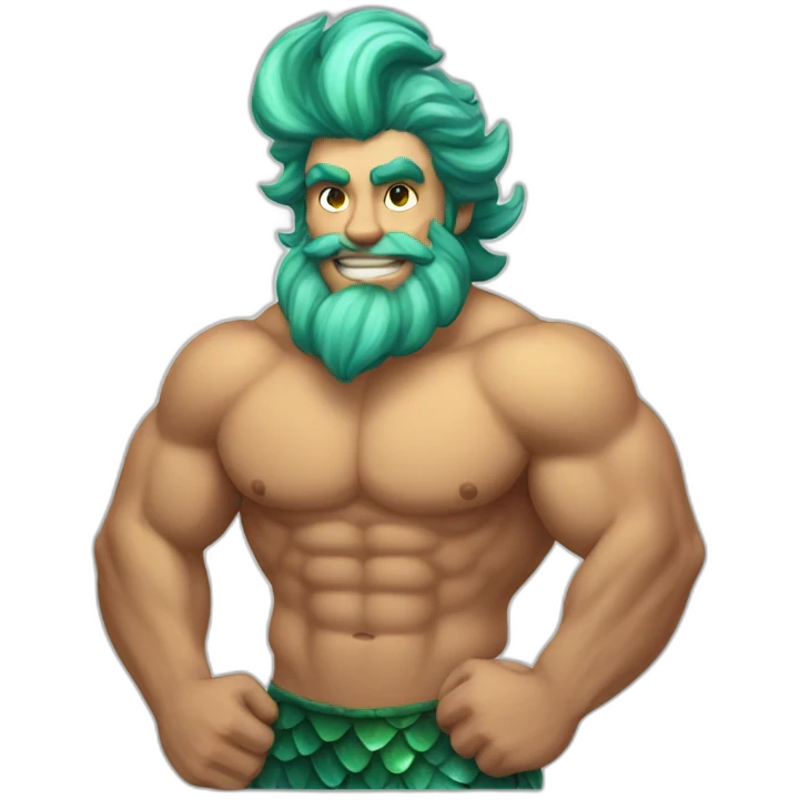 Buff merman emoji