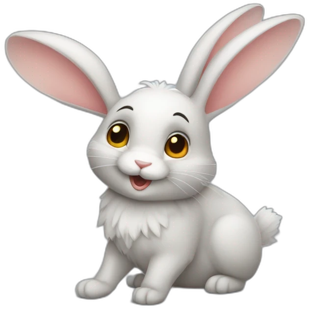 Lapin à ailes de chauve-souris emoji
