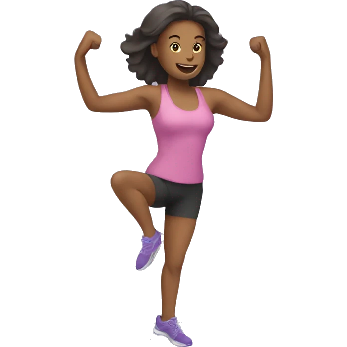 Woman exercising emoji
