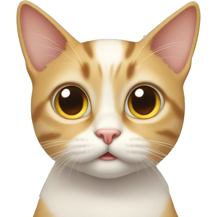 adorable cat inside, focused emoji