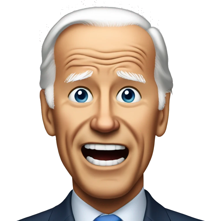 Biden staring with mouth open emoji