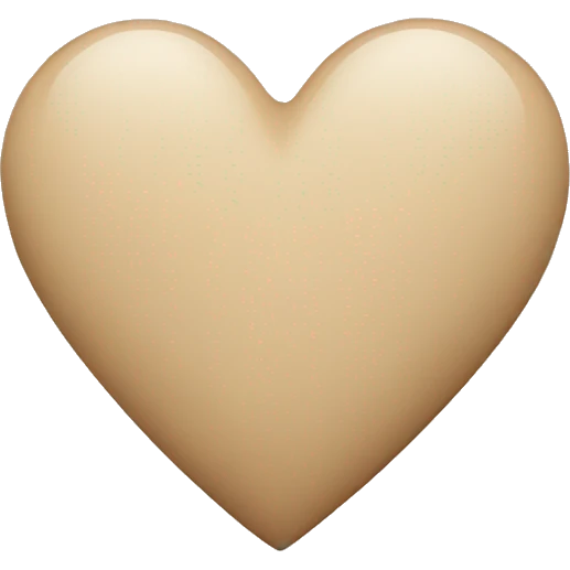 Beige heart  emoji