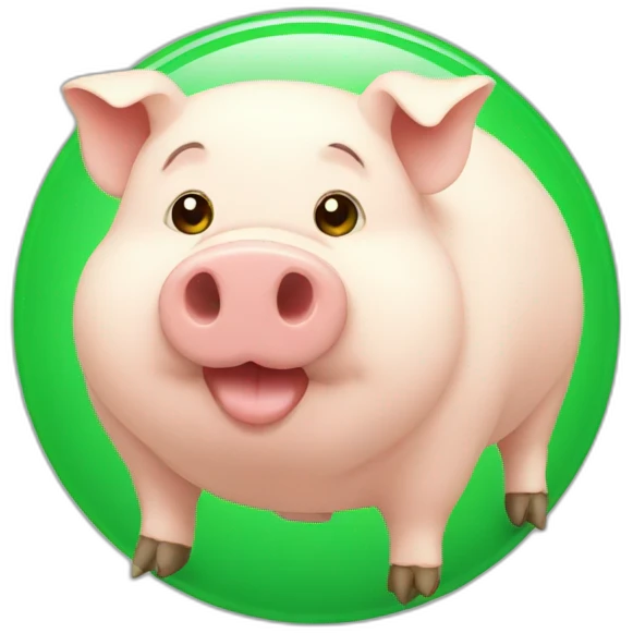 green fat pig emoji