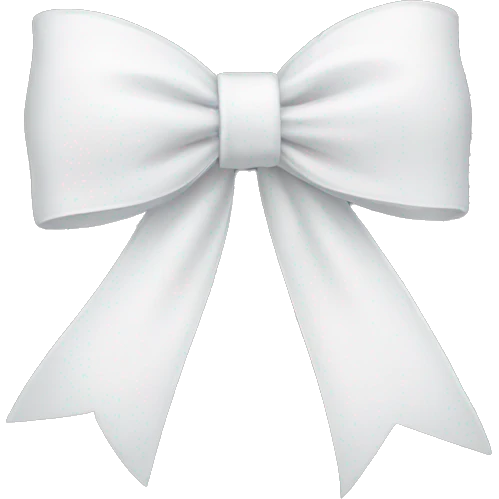 White bow  emoji