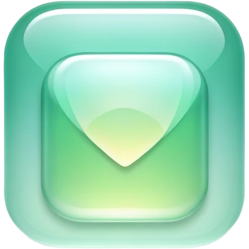 Iridescent pastel green formal elegant sophisticated cultured neat pretty beautiful nifty UI app icon emoji