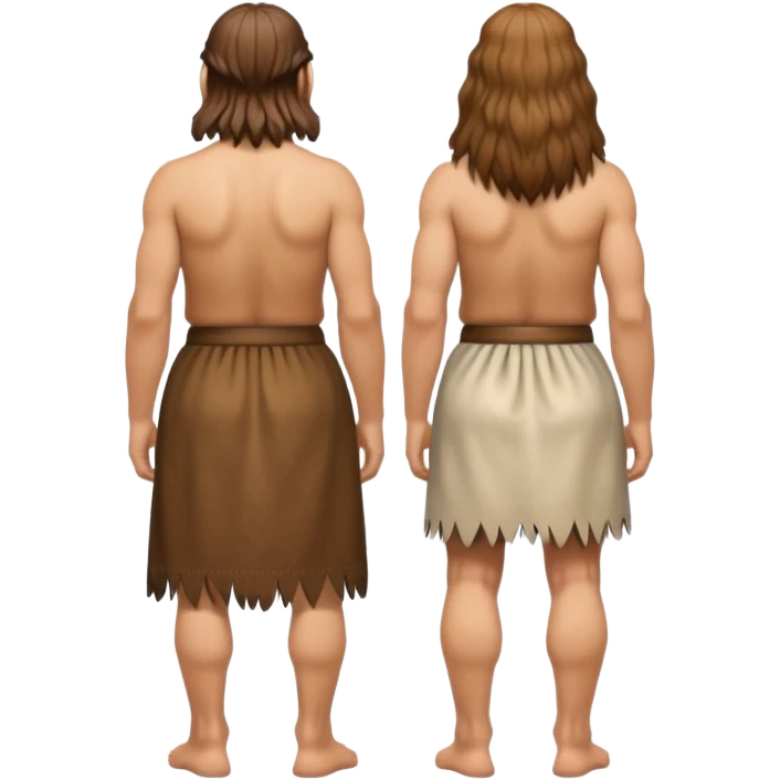 backview neanderthal cloth skirt buxon emoji