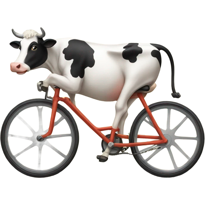 Cow on a bicycle  emoji