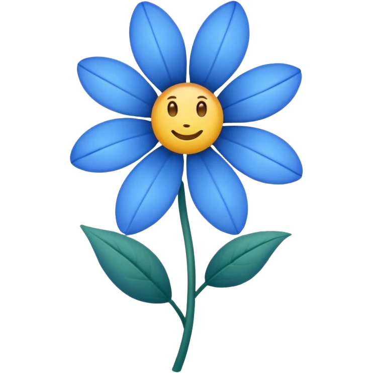 blue flower emoji