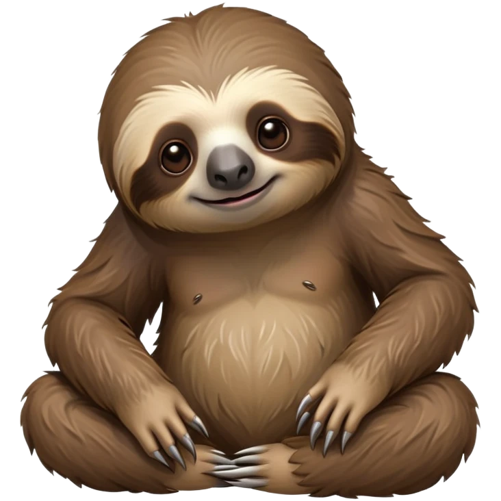 cinematic-sloth-realistic-full-body-sitting-emoji,-long-curved-claws-clinging,-thick-shaggy-brown-fur-slightly-ruffled,-head-tilted-dramatically,-slow-blinking-eyes-filled-with-serene-wisdom,-simplified-yet-realistic-focused-features,-highly-detailed,-glowing-with-an-almost-sarcastic-glow emoji