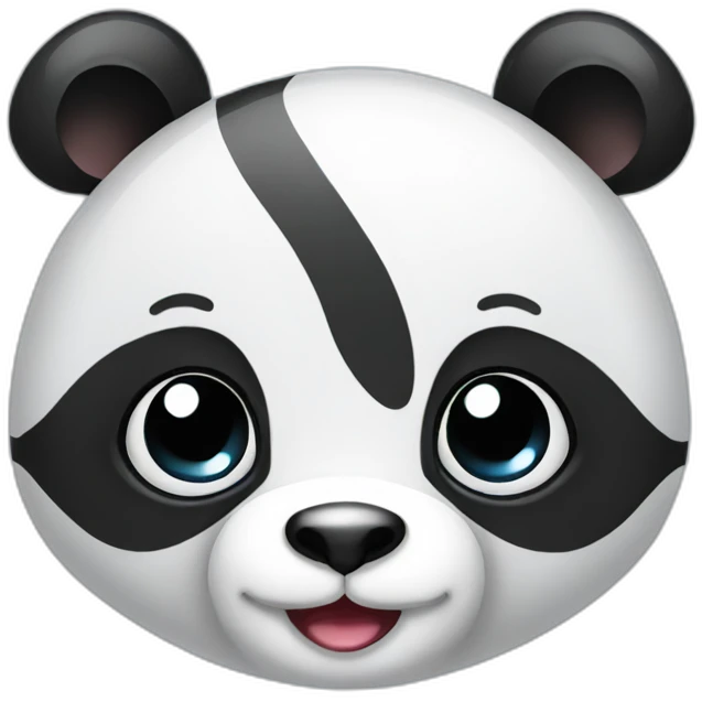 cute baby panda face emoji