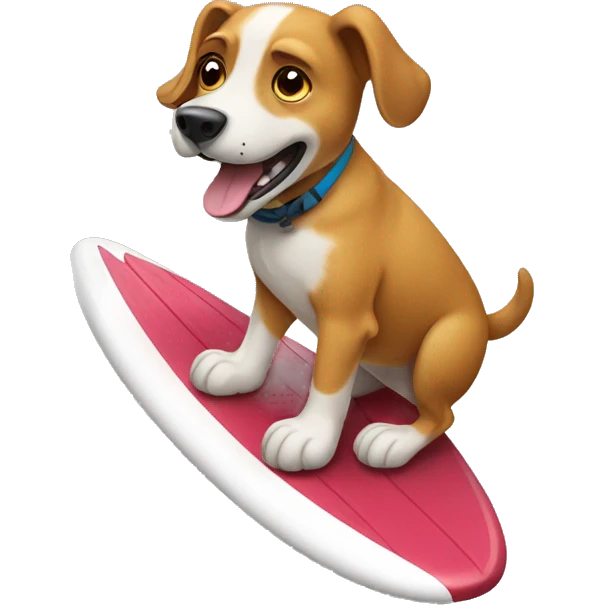 dog surfing emoji