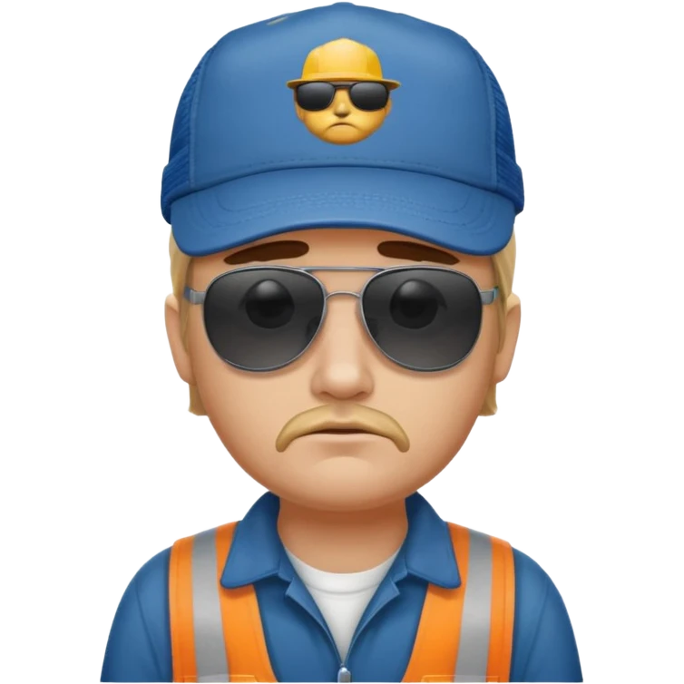 sad truck driver emoji