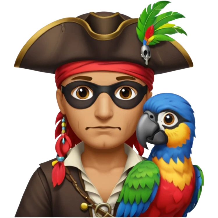 pirate and parrot emoji