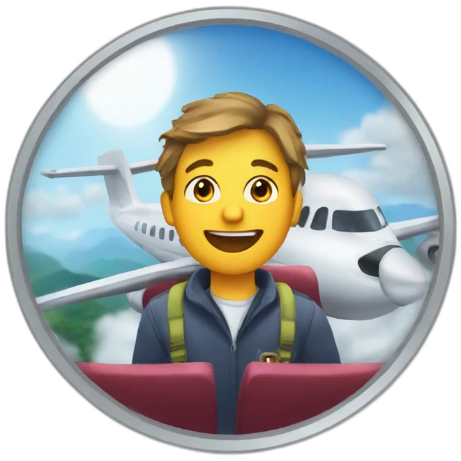 chat sur avion emoji