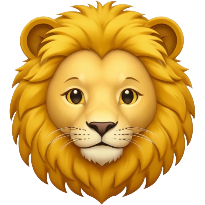 lion flat design, no shadowing emoji