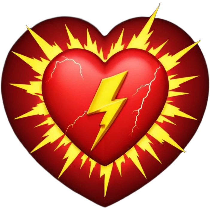heart with a dark lightning bolt emoji