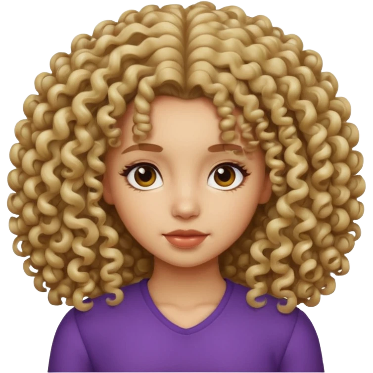 girl with big curly hair  emoji