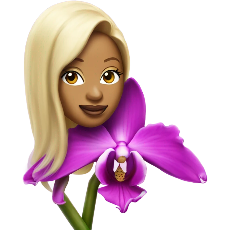 Nicki Minaj on an orchid  emoji