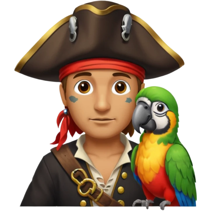 pirate and parrot emoji