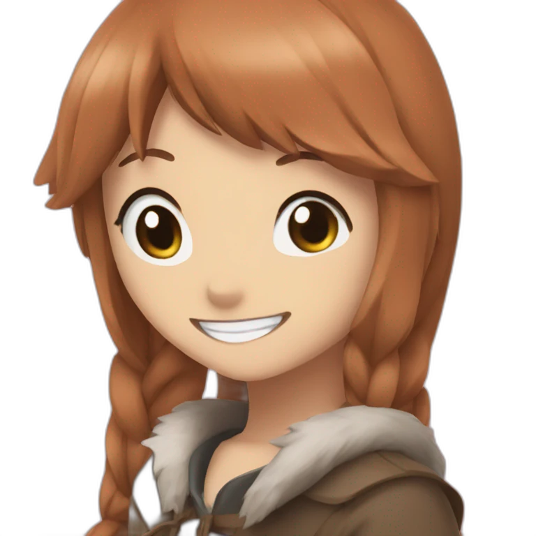 Holo Spice and Wolf smiling emoji