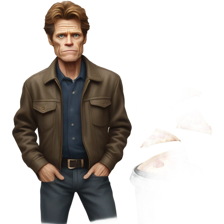 Willem dafoe eating garbage emoji
