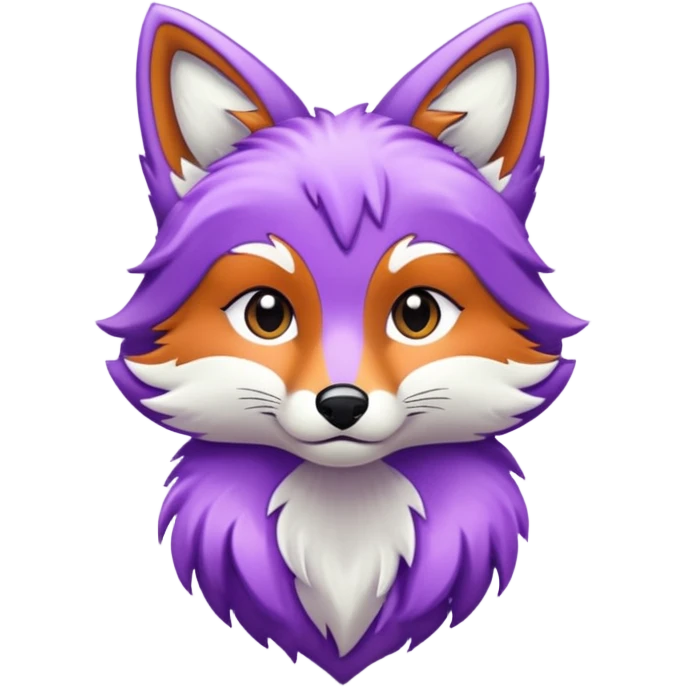 glitter purple and cian fox emoji
