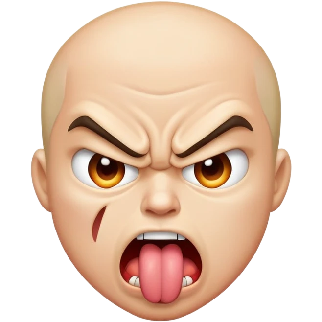 Angry person sticking out tongue  emoji