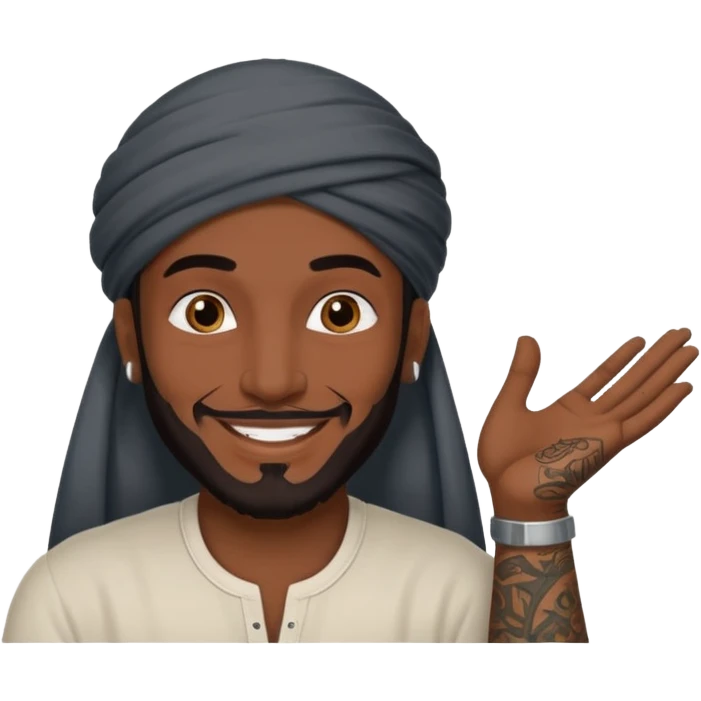 Un árabe tatuado emoji