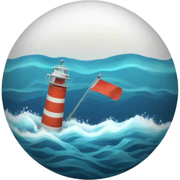 ocean buoy in waves emoji