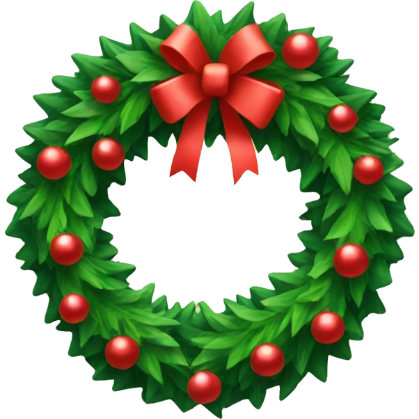 Christmas wreath emoji