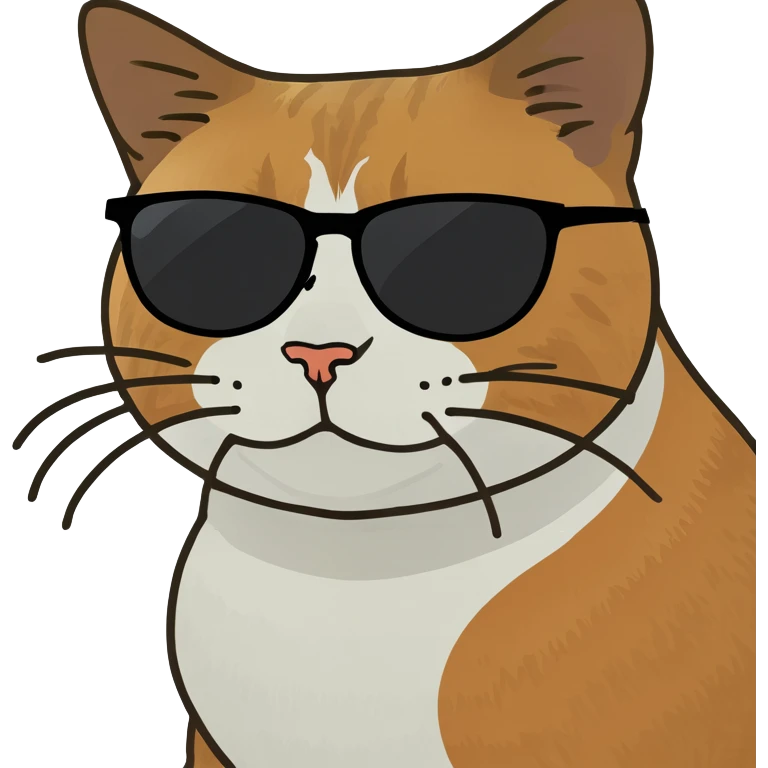 Cat with sunglasses emoji