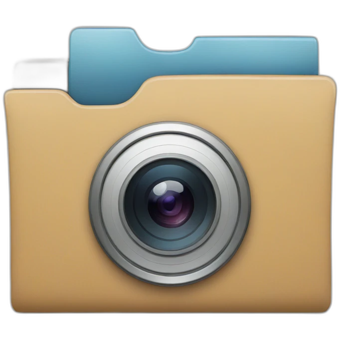 Folder with video camera emoji