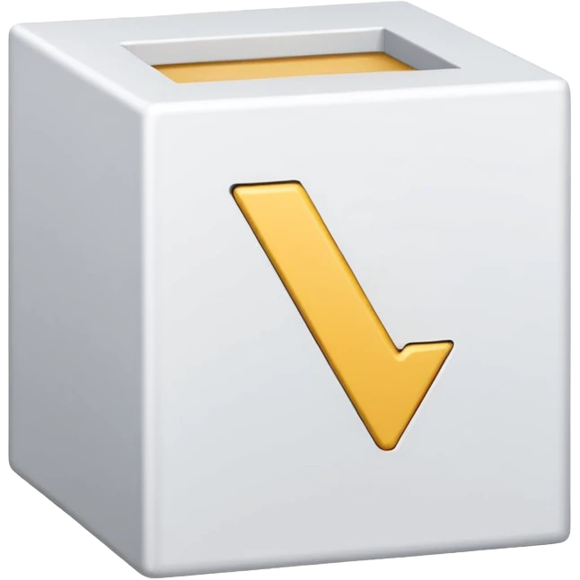 a right mak inside a small square box emoji