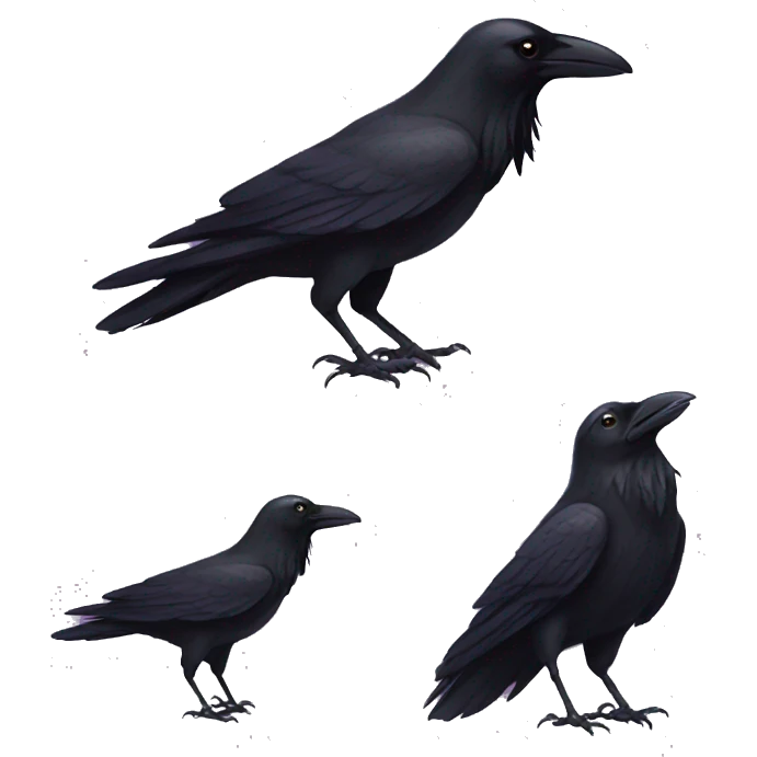 raven on dog emoji