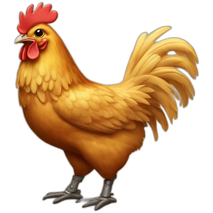 chicken with boots emoji