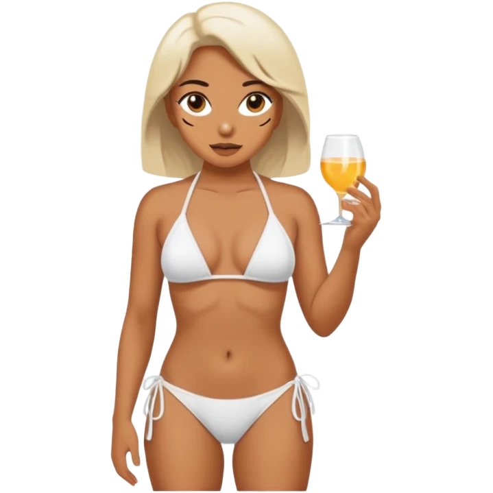 baddie in a bikini, bikini says "562 Events"  emoji