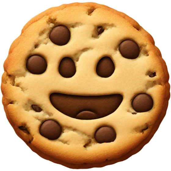 a cookie with a dollar sign emoji