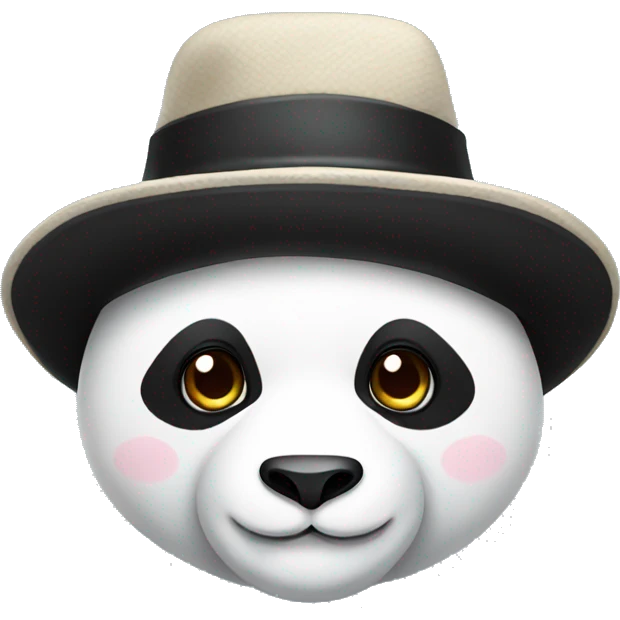 Panda with a hat emoji