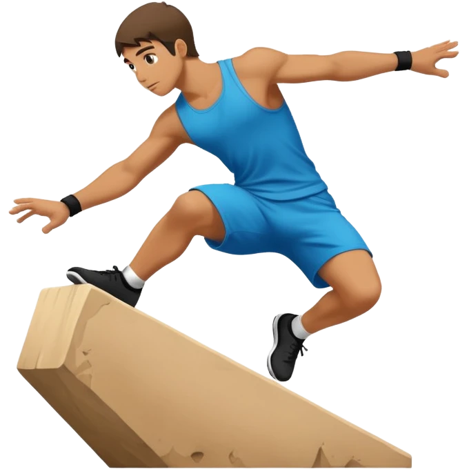 Persona haciendo parkour emoji