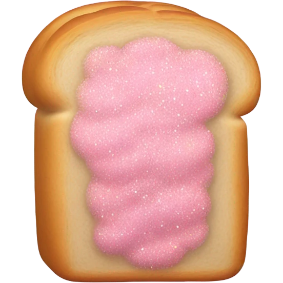 Pink bread with glitter  emoji
