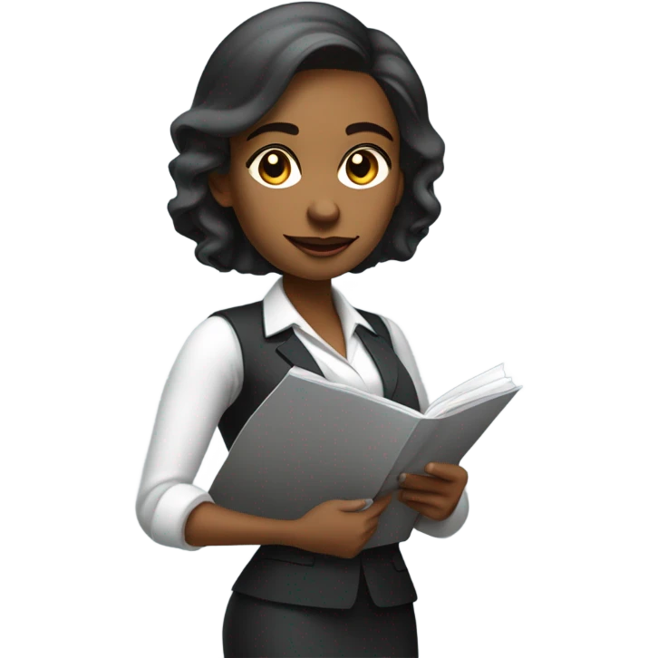bloc notes/agenda business woman emoji
